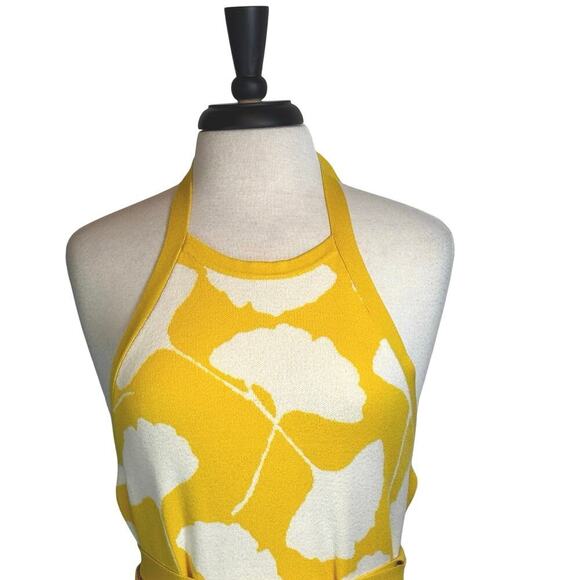 New Diane Von Furstenberg for Target Ginkgo Yellow Sweaterknit Midi Dress Sz XL - Picture 6 of 14